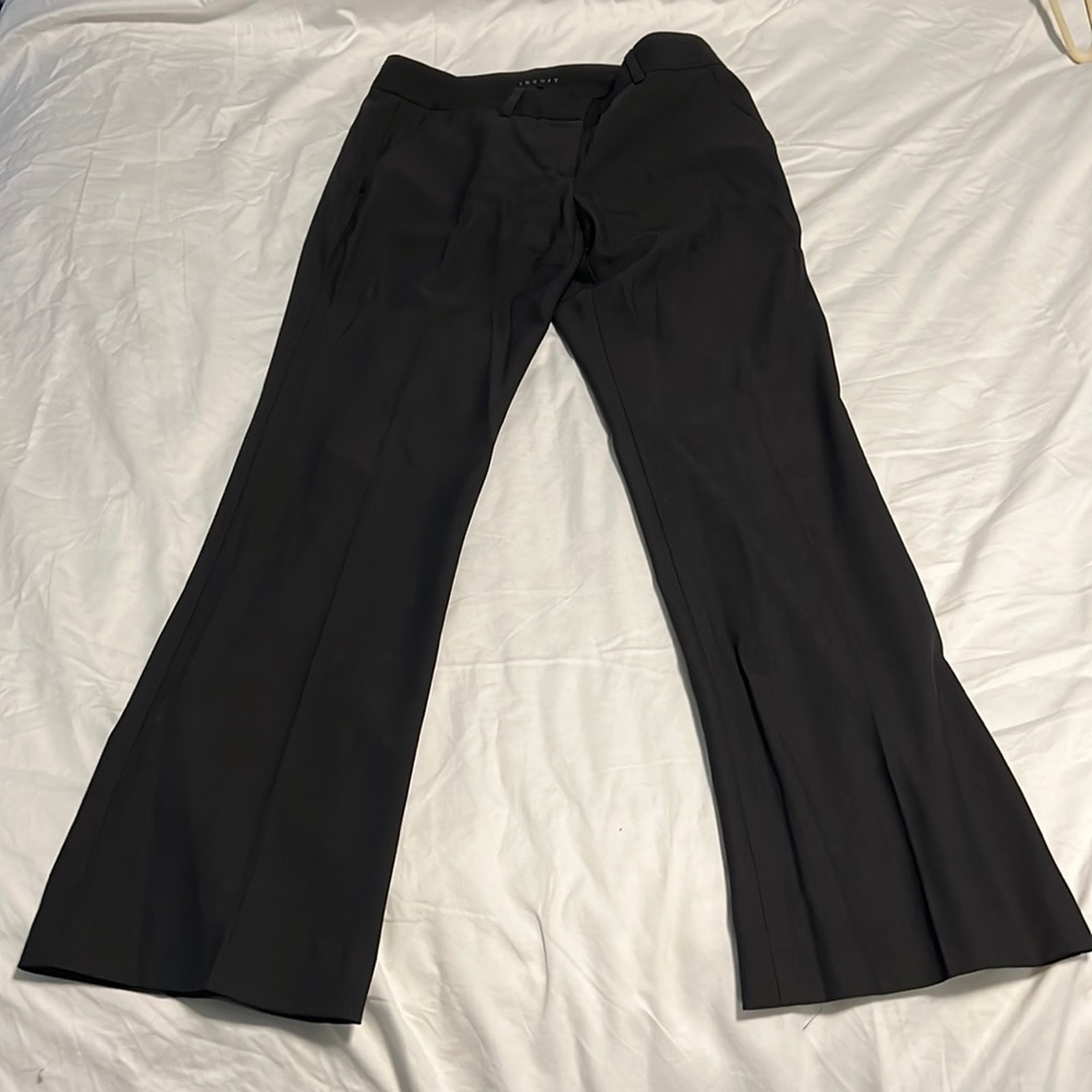 Theory size 6 charcoal grey / black work pants